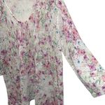 J.Jill Sweater‎ Linen Blend Knit Floral Sweater 3/4 Sleeve Top XL Pink Photo 5