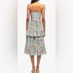 Shoshanna  Betta Floral Printed Midi Sleeveless strappy Tiered Coquette Dress 12 Photo 1