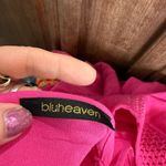 Vibrant Pink Swim Coverup with Embroidery and Cold Photo 6