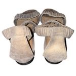 Eileen Fisher Dylan Metallic Suede Wedge Sandals Cross Strap Comfort Bronze Sz 6 Photo 3