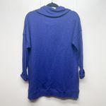 Andrew Marc  Cowl Neck Ribbed Blue Women's Sweater Size Medium 3/4 Sleeve Photo 5