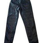 Y2K Together Womens Black Leather Lined Pants Jean Style Motorcycle Goth Retro 8 Photo 0