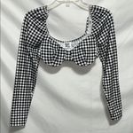 Princess Polly Princess Poly Black and White Fitted Bustier Blouse Photo 3