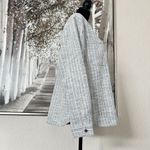Francesca's Moriah Tweed Light‎ Blue Shacket NWT Photo 8