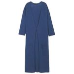 cop.copine Akari Long Cardigan Sweater 3/4 Sleeves Pockets Royal Blue NEW Size M Size M Photo 2