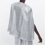 ZARA  Cape Puncho Blazer Silver SIZE XS NEW Photo 11
