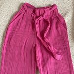 Sincerely Jules  Wide Leg Hi-Rise Pull On Pants drawstrings Fuchsia Pink Size S Photo 1