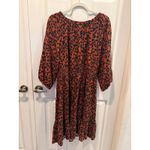 Knox Rose  Leopard Print Smocked Waist Boho Dress‎ Size Large Photo 3
