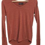 Abercrombie & Fitch Womens  Soft AF Cozy Red Ribbed Knit V-Neck Sweater Size XS Photo 0