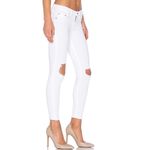 Rag and Bone  Distressed White Skinny Crop Jeans Photo 2