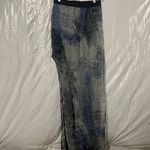 Intermix IMPROVD Exclusively For  Blue Slit Midi Skirt Size Small Photo 4