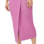 Free People NWT L Borderline Knit Wrap Midi Skirt in Orchid Combo Photo 10