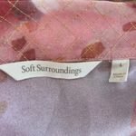 Soft Surroundings Topper Womens Large Pink Watercolor Longline Boho Flowy Resort Photo 8