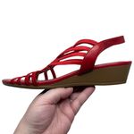 Naturalizer Red Strappy Slingback Wedge Sandals Women’s Size 8M Photo 12