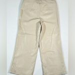 Bagatelle Collection Cream Color Cropped Wide Leg Leather Pants Womens Size L Photo 6