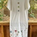 Julie Mango Vintage 90's White Vacation Theme T Photo 0