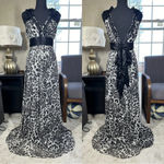 BCBGMAXAZRIA NWT  100% Silk Monse Evening Maxi Dress Sleeveless Animal Print 4 Photo 1