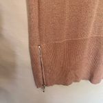 Calvin Klein 3/4 Sleeve Glitter Tunic Womens Sweater Sz L Pink zip Hem Soft Girl Photo 2