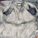 Vintage Y2k Metallic Leather Blazer Jacket Collared Silver Purple Lilac 1X 16W Photo 7