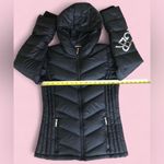 Tommy Hilfiger  Black Puffer Jacket Womens S Quilted Hooded Packable Winter. Photo 7