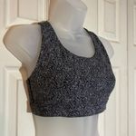 Athleta  Marbled Black Gray and White Racerback Sports Bra M Medium Photo 2