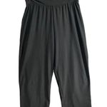 Spanx Crop Pants M Black Wide Leg Pull On Stretch Comfort Flattering Shaping Photo 0