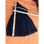 David's Bridal  Bridesmaid Dress size 12 Blue One Shoulder Lined Photo 9