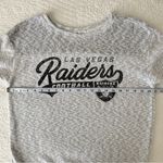47 Brand 47 Las Vegas Raiders Women's Sport Script White Out Crew Sweatshirt Pullover Photo 1