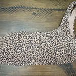 Aerie  Women's Size M Brown Animal Print One Shoulder Bikini Top Swim Padded Photo 0