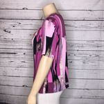 Simonton Says Designed by George Simonton Size 2X Purple & Gold Necklace Blouse Photo 2