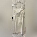Lulu's One Shoulder White Midi Dress Size L Photo 5