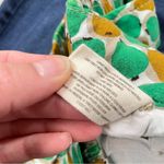 Anthropologie Daughters Liberation  Green Yellow Pear Print Tie Dress Shorts 00 Photo 5