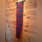 Liz Claiborne Vintage  100% Silk Neck Scarf Floral Flowers  Hand Rolled 10” x 52” Photo 1