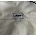 EXPRESS Portofino Shirt Womens Medium White Black Piping Casual Office Career Photo 5