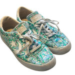 Converse  Womens Breakpoint Ox Floral Sneakers Shoes Blue Green‎ 555952C - Size 7 Photo 0