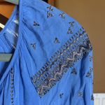 Revolve  The Jetset Diaries Blue Embroidered Long Sleeve Dress Size Small Photo 3