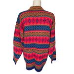 Vintage Paul Harris Colorful Patterned Women's Sweater Size M Beaded Oversized Red Size M Photo 4