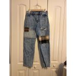 Hollister Womens Ultra High Rise Mom Jean Acid Wash Patchwork Raw Hem W27 L27 Photo 1