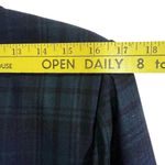 Le Suit  Petite Plaid Skirt 2 piece Suit Green Blue Black Size 8P Preppy Classic Photo 5