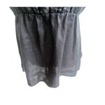 Carol Little 100% Linen Tunic Black Beaded Deep V Neckline XL Party Cocktail Photo 5