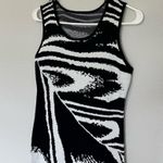 Abstract Zebra Midi Sweater Dress Md Black Size M Photo 3