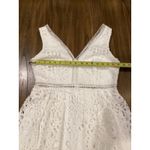 Boston Proper  mixed media white lace crochet eyelet v neck sleeveless midi dress Photo 6