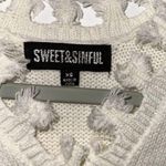 Sweet & Sinful CREAM BLUE VINTAGE FRAYED LOOK STARS SIZE XS Photo 3