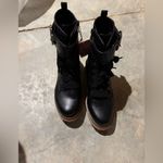 Sam & Libby  Samantha Combat Boots 8 New Faux Leather Zip Lace Up Embellished Photo 2