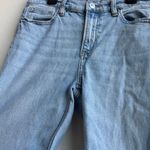 American Eagle Real Good Light Solid Wash Super High Rise Straight Size 4 Regula Photo 1