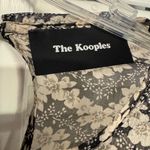 The Kooples  silk blouse black and white floral pattern tiered ruffle sleeve S Photo 2
