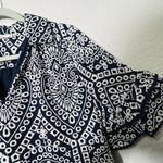 Chico's NEW  Eyelet Tiered Sundress Fully Embroidered Stitch Work Sz 6 Small Luxe Photo 9