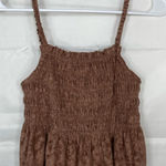 SO NEW ‎ women’s brown soft stretch elastic stretch loose hem cropped tank summer Photo 0