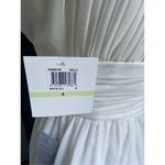 Donna Morgan NWT  One Shoulder Chiffon Pleated Dress Off White Size 4 Photo 11