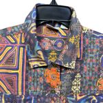 Chico's Vintage  Patchwork Jacket Womens Size 2 Artsy Boho Coat Tapestry Floral Photo 2